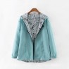 Spring / autumn hooded jacket - two sided - with zipper - cartoon print