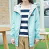 Spring / autumn hooded jacket - two sided - with zipper - cartoon print