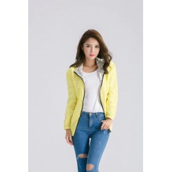 Spring / autumn hooded jacket - two sided - with zipper - cartoon print