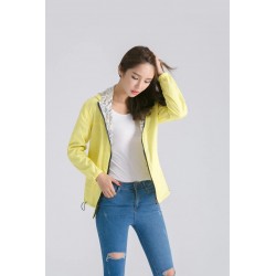 Spring / autumn hooded jacket - two sided - with zipper - cartoon print