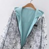 Spring / autumn hooded jacket - two sided - with zipper - cartoon print