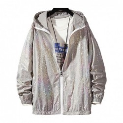 Colorful women's bomber - thin windbreaker - hooded reflective jacket