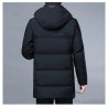 Luxurious warm winter jacket - long parka - with hood - duck down