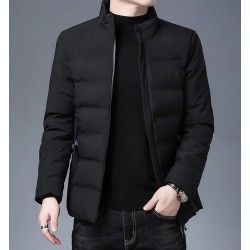 Warm winter jacket - quilted thick windbreaker