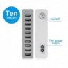 Multiple ports USB charger - fast charging - 5 / 6 / 10 ports - 60W