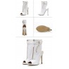 Sexy high heel boots - with zippers / buckle - ankle length - open toe / heelHigh heels