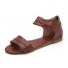 Classic summer sandals - open toes - with back zipper