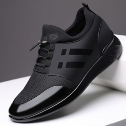 Fashionable men's sneakers - breathable - genuine leather