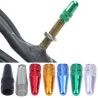 Bicycle wheel valve - aluminum cap - dust covers - 5 pieces