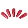 Bicycle wheel valve - aluminum cap - dust covers - 5 pieces