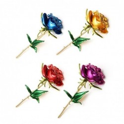 Elegant brooch - enamel rose