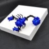 Scorpion shaped brooch with roses