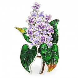 Enamel Lilac Flower Brooches Beauty Spring 4-color Clove Flower Party Office Brooch Pins Gifts