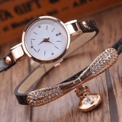 Fashionable multi-layer bracelet with a watch / crystalsBracelets