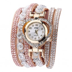 Luxurious multilayer crystal bracelet - with a watchBracelets