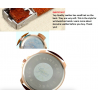 Gnova - platinum Quartz watch - with three-layer genuine leather strap