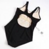 One piece swimming suit - black racer back - hollow-out