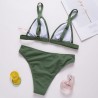 Sexy ribbed bikini set - push up - metal decorations