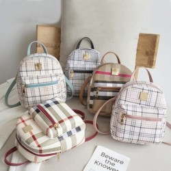 Small plaid backpack - shoulder bagBackpacks