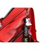 Fashionable backpack - anti-theft zippers - with decorative keychain