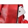 Fashionable backpack - anti-theft zippers - with decorative keychain