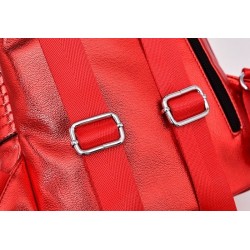 Fashionable backpack - anti-theft zippers - with decorative keychain