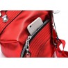 Fashionable backpack - anti-theft zippers - with decorative keychain