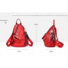 Fashionable backpack - anti-theft zippers - with decorative keychain