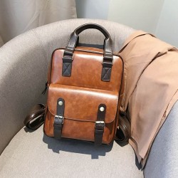 Vintage leather backpack - with anti theft zippers / buckles - waterproofBackpacks