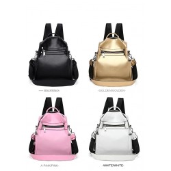 New Solid Color Women Multifunction Backpack Designer Simple College Style School Bag for Teenage Girls 2020 Travel Shoulder Bag