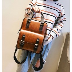 Women Anti Theft Backpacks Students Brown School Bags for Teenage Girls Waterproof Vintage Laptop Leather Big Travel Backpack