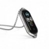 Double hole pendant - with necklace - stainless steel - for Xiaomi Mi Band 5