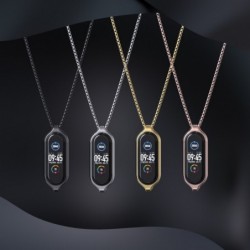 Double hole pendant - with necklace - stainless steel - for Xiaomi Mi Band 5Necklaces