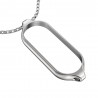 Double hole pendant - with necklace - stainless steel - for Xiaomi Mi Band 5