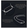 Double hole pendant - with necklace - stainless steel - for Xiaomi Mi Band 5