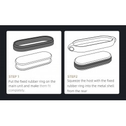 Double hole pendant - with necklace - stainless steel - for Xiaomi Mi Band 5