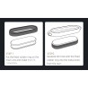 Double hole pendant - with necklace - stainless steel - for Xiaomi Mi Band 5