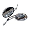 Motorcycle oval mirrors - chrome - universal - 10mm threadMirrors