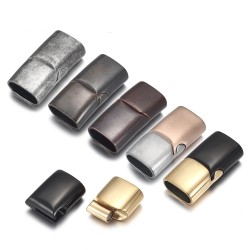 Magnetspänne - lås - för läderbandarmband - rostfritt stål - DIY - 2 delar