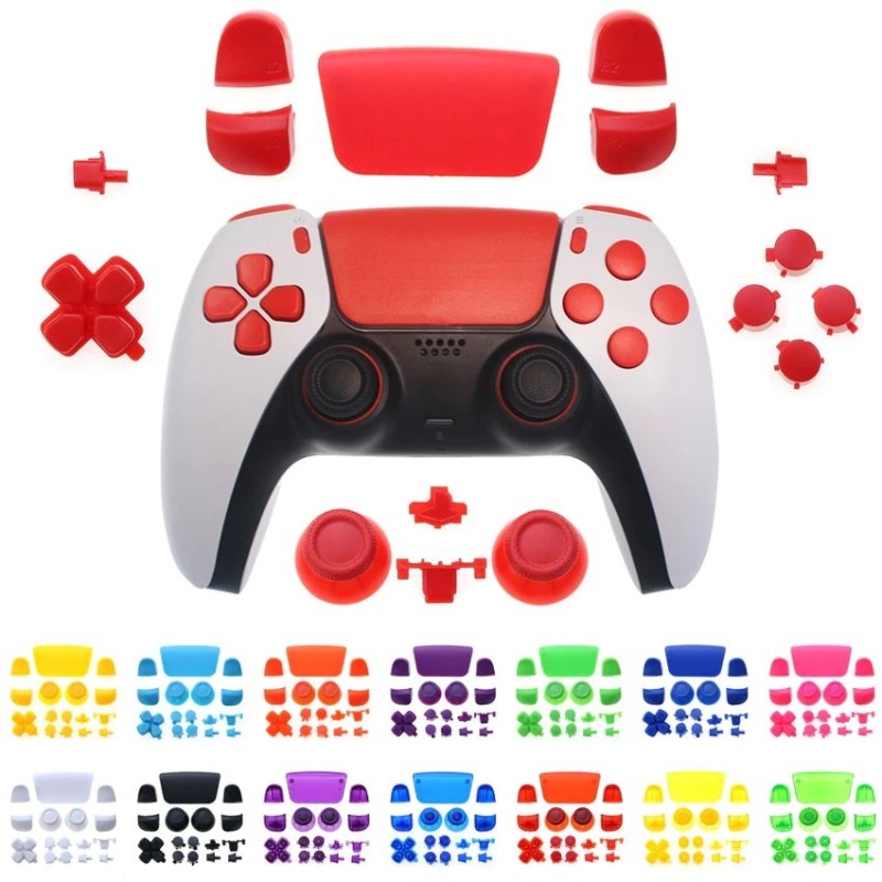 PS5 Controller L1 R1 L2 R2 Buttons Kit D-pad Button Thumbstick Cap Replacement For PlayStation 5 PS5 Gamepad