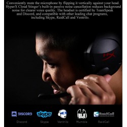 Kingston HyperX Cloud Stinger - hörlurar - stålserier - spelheadset med mikrofon