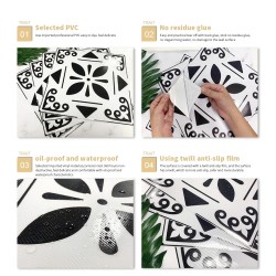 Modern self adhesive tiles - floor stickers - 30 * 30cm - 4 piecesWall stickers