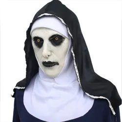 Läskig nunna - latexmask - Halloween - maskerader