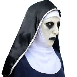 Läskig nunna - latexmask - Halloween - maskerader