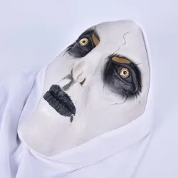 Läskig nunna - latexmask - Halloween - maskerader