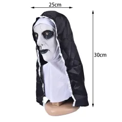Läskig nunna - latexmask - Halloween - maskerader