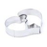 Cookie cutter mold - heart shaped puzzle - stainless steel - 2 pieces
