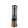 Sexy high-heeled mesh boots - transparent half-calf bootsHigh heels