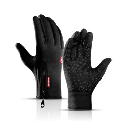 Winter warm gloves - touchscreen - waterproof - with zipper - unisex