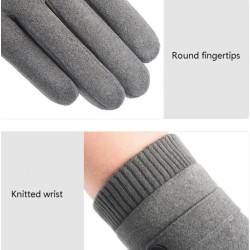 Eleganta varma handskar - pekskärmsfunktion - med en dekorativ knapp